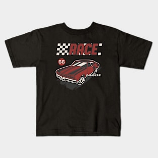 Retro Muscle Car Vintage Racing Car Lover Kids T-Shirt